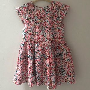 Jacadi short sleeve floral dress.